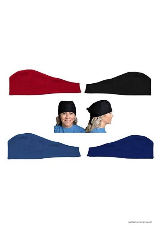 2 Pack Head Cover 100% Cotton Scrub Cap Unisex One Size Fits Most