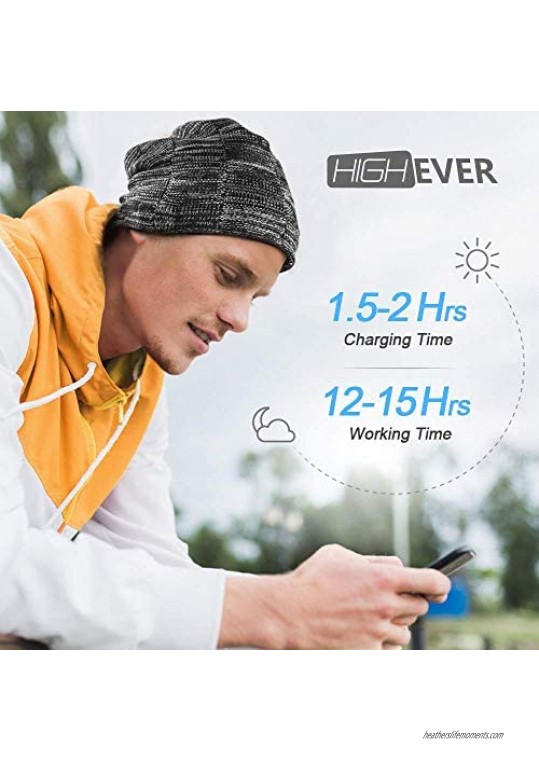 Bluetooth Hat Rechargeable Unisex Bluetooth Beanie Removable Wireless Earphone hat mens gifts with Control Panel Charges via USB Unique & Delightful for Your Friends birthday gifts for men women