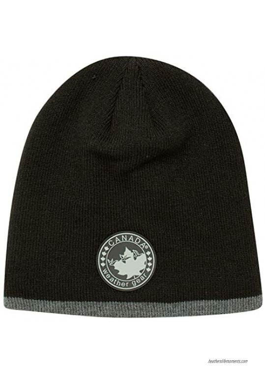 CANADA WEATHER GEAR Men's Winter Hat – Fleece Lined Knit Beanie (2 Pack)