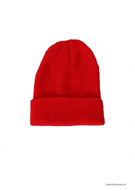 CANCA Unisex Cuff Warm Winter Hat Knit Plain Skull Beanie Toboggan Knit Hat/Cap