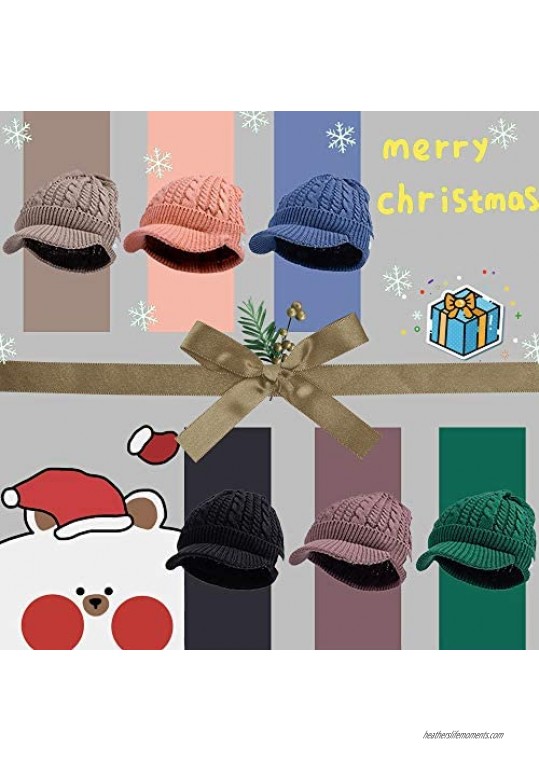 Clape Visor Beanie Cap Men's Outdoor Newsboy Hat Stylish Cable Knitted Cold Weather Winter Hat Outdoor Sport Skull Ski Cap