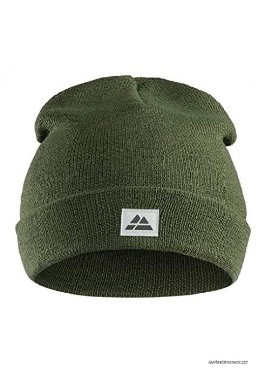 DANISH ENDURANCE Sustainable Classic Beanie for Men & Women Soft & Stretchable Unisex Cuffed Plain Knit Eco Wear Hat