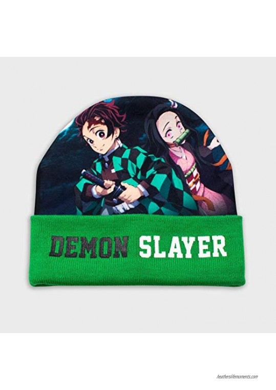 Demon Slayer - Tanjiro and Nezuko Beanie/Winter Hat/Skull Cap - Hats for Men Hats for Women