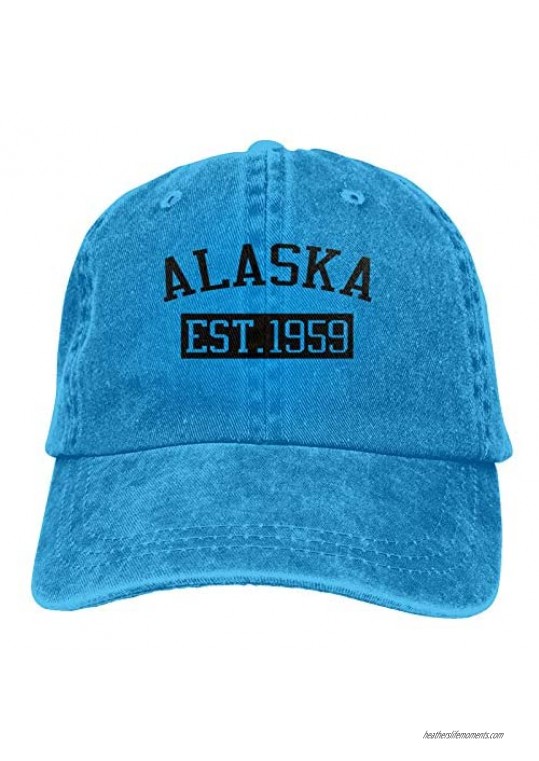 Denim Cap Alaska est 1959 Baseball Dad Cap Classic Adjustable Casual Sports for Men Women Hats