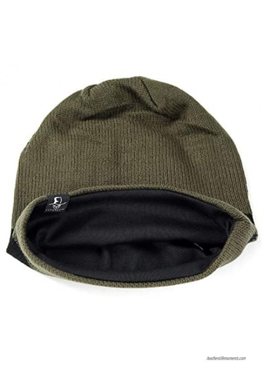 DENOTA Mens Slouchy Beanie Large Knit Hat Baggy Skull Cap Summer Winter Cap B309