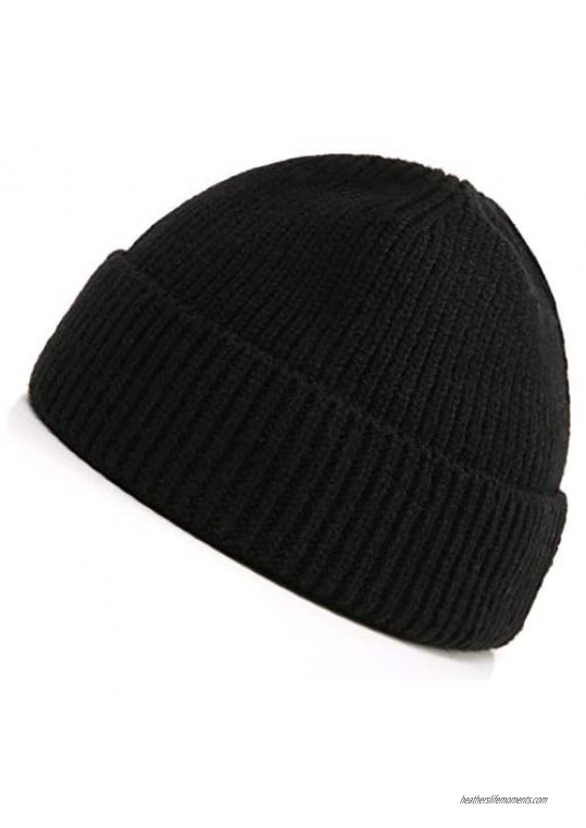 DOANNOTIUM Watch Hat Wool Short Beanie Winter Fisherman Cuffed Knit Warm Skull Trawler Cap for Men Women …