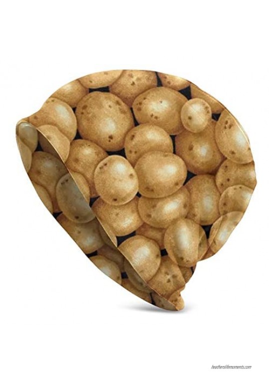Garden Potatoes Black Unisex Classic Knit Hat Knit Beanie Adult