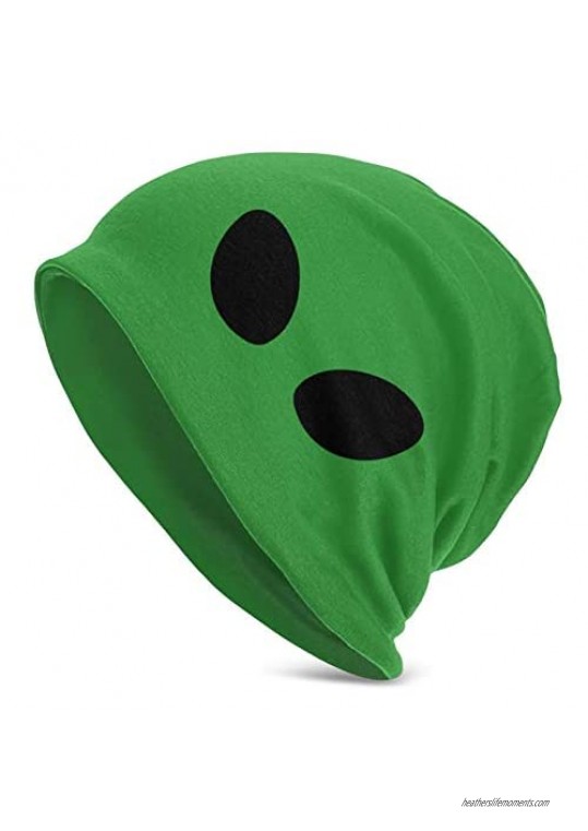 Gianlaima Alien Green Slouchy Beanies Knitted Hat Skull Cap for Men Women Headwear Sleep Cancer Chemo