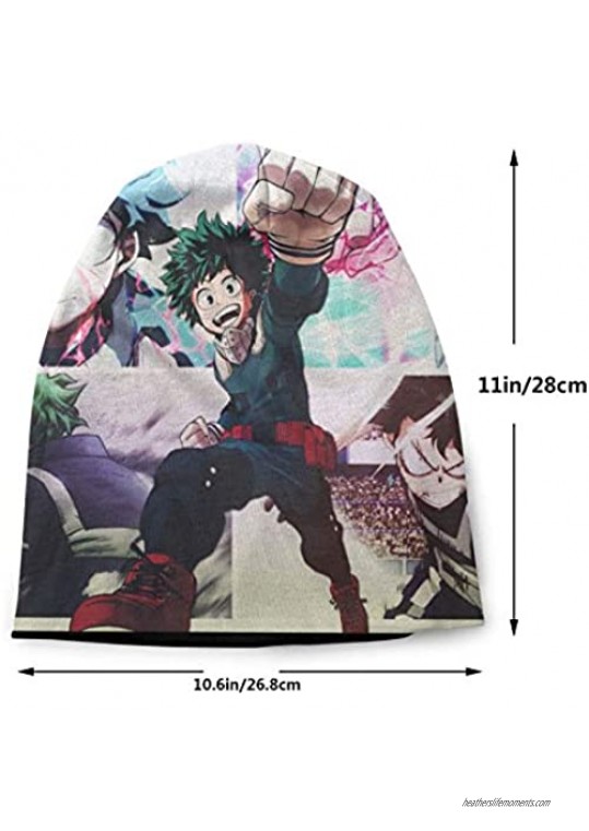 My Hero Academia Anime Print Knit Hat Beanie Cap Warm Hat Slouchy Hats Hedging Hat