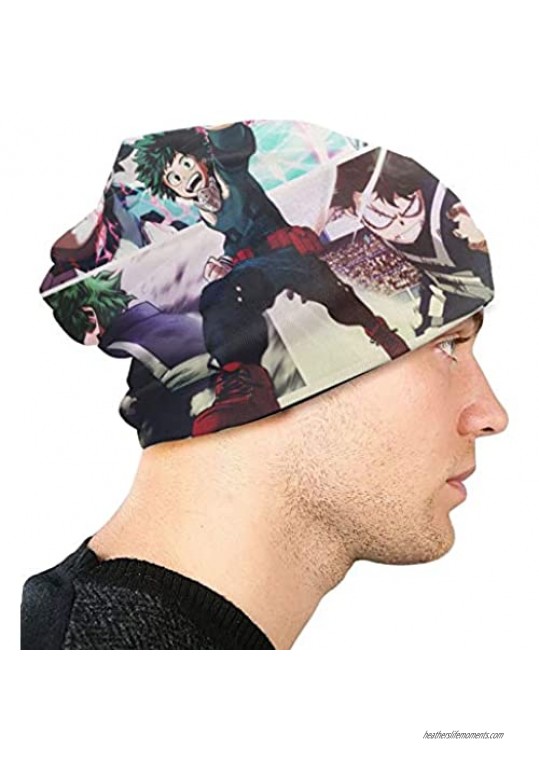 My Hero Academia Anime Print Knit Hat Beanie Cap Warm Hat Slouchy Hats Hedging Hat