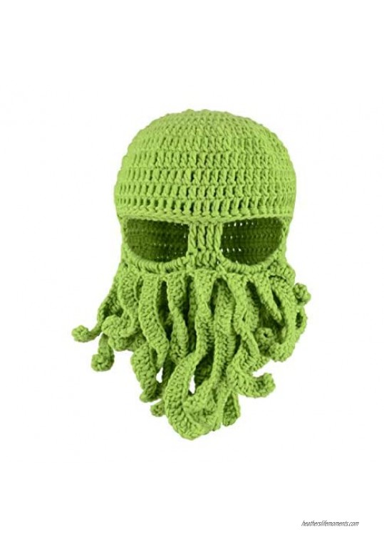 TRIWONDER Octopus Beard Hat Winter Beard Hat Beanie Cap Knit Hat Warm Windproof for Men Women