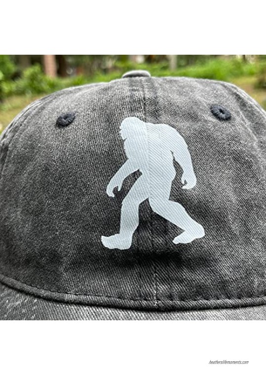 Bigfoot Sasquatch Hat Women's Baseball Cap Vintage Distressed Unconstructed Hat