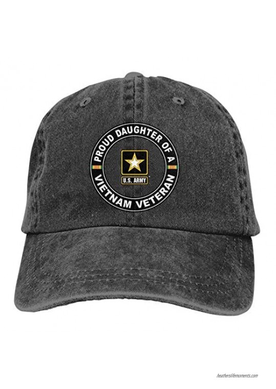 Denim Cap U.S.Army Proud Daughter of a Vietnam Veteran Baseball Dad Cap Classic Adjustable Sports for Men Women Hats