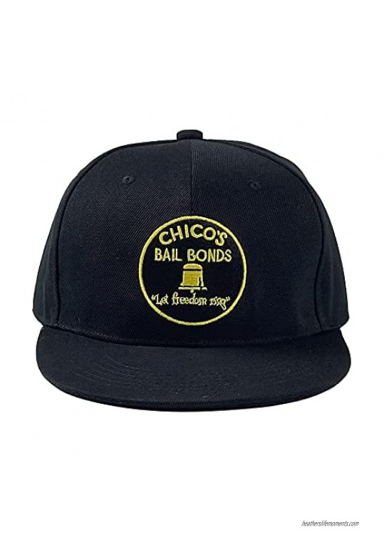 giftwell Bad News Bears Chico's Bail Bonds Let Freedom Embroidered Adjustable Sports Outdoors Baseball Cap Hip Hop Rap Snapback Hat Black Yellow