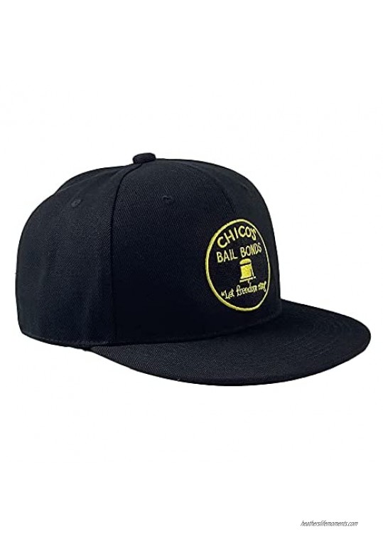 giftwell Bad News Bears Chico's Bail Bonds Let Freedom Embroidered Adjustable Sports Outdoors Baseball Cap Hip Hop Rap Snapback Hat Black Yellow