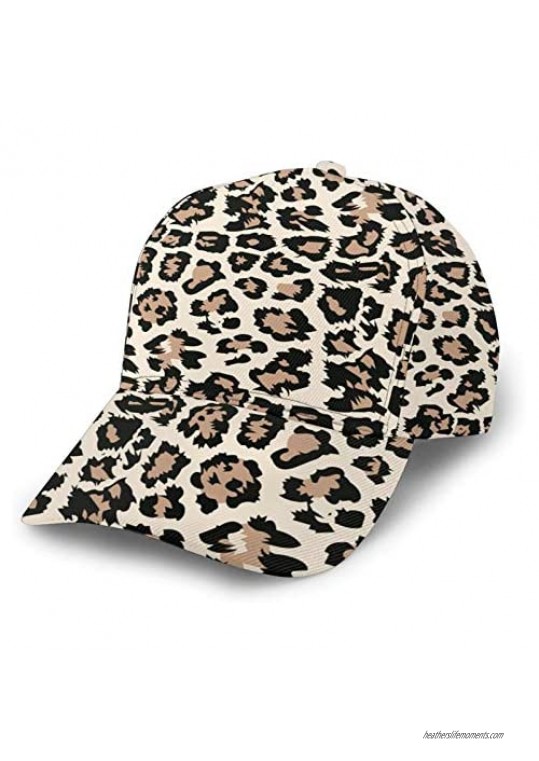 JMLYQS Womens Baseball Caps Fashion Casual Adjustable Sport Cute Hats for Ladies-Leopard Cheetah Print