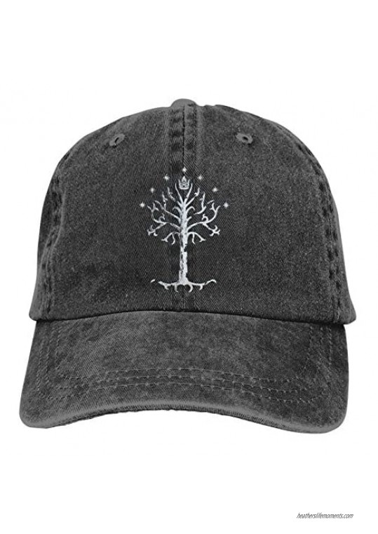 Lord of The Rings Tree of Gondor Cool Adult Denim Hat with Outdoor Casual Sports Cap