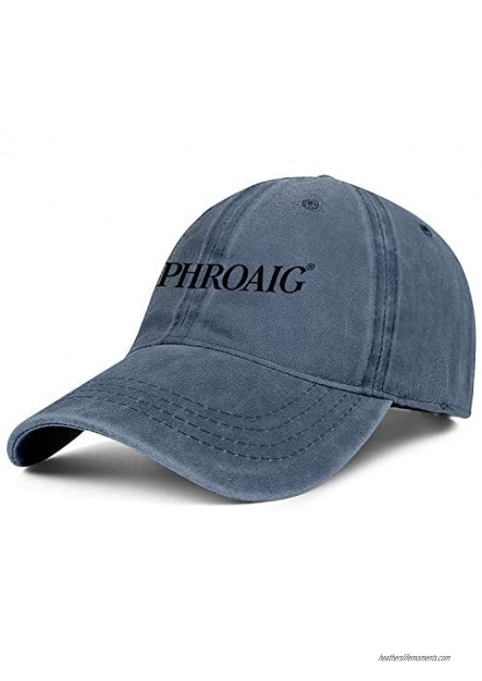 ookandua Laphroaig-Logo for Men Cowboys Cap Printing Cool Fitted Baseball Denim Hats