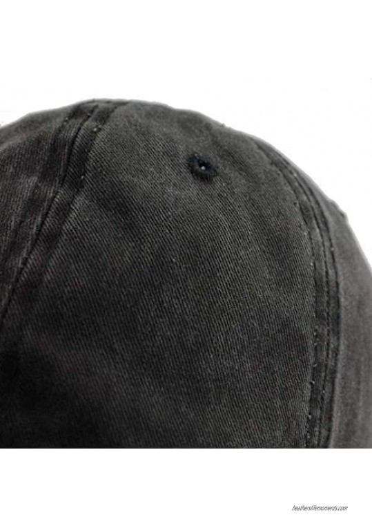 Vintage Baseball Cap Washed Cotton Denim Adjustable Low Profile Dad Hat for Men&Women