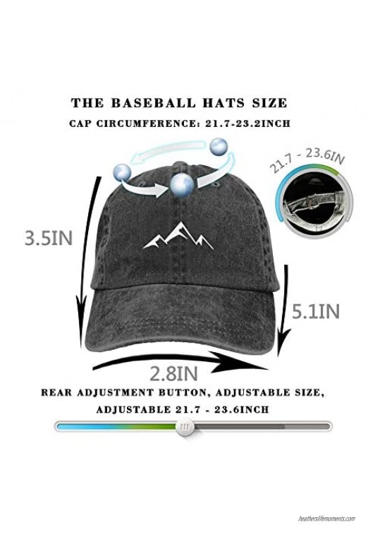 Vintage Baseball Cap Washed Cotton Denim Adjustable Low Profile Dad Hat for Men&Women