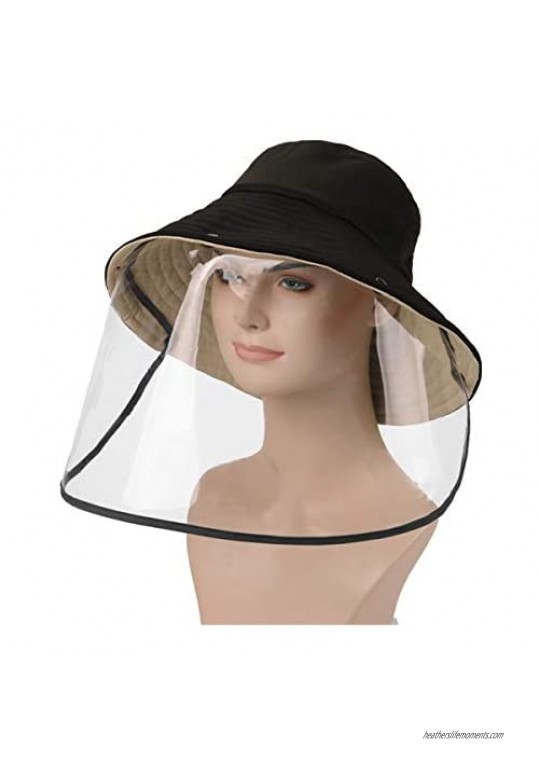 COOTHING Wide Brim Floppy Packable Hat Reversible Fisherman Bucket Hat with Detachable Waterproof TPU Visor