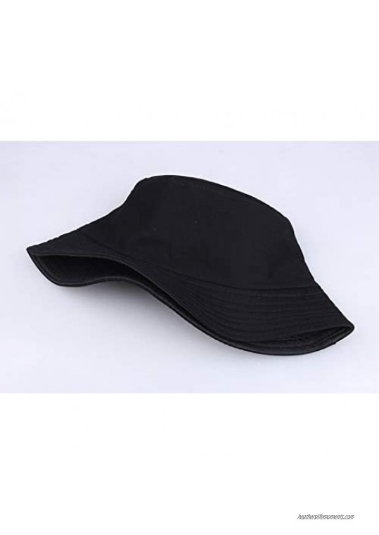 Cotton Sun-Hat Solid Bucket Foldable