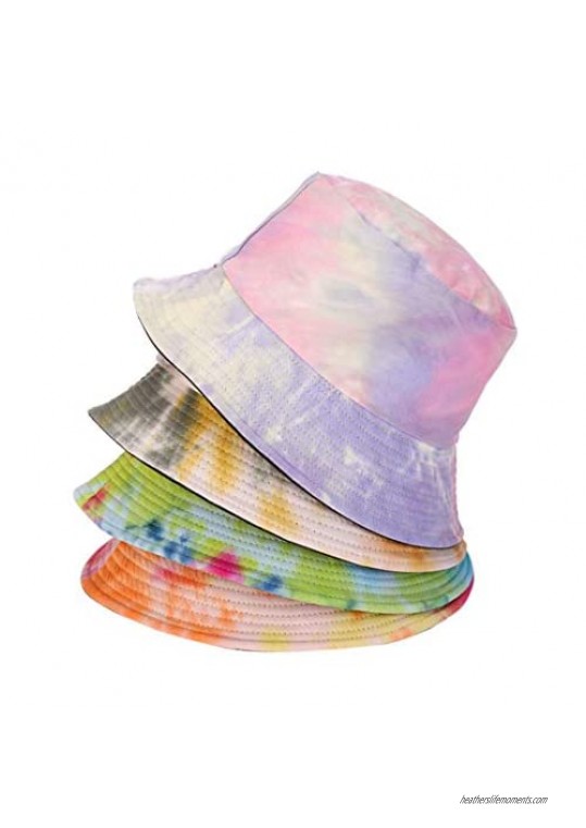 FlyCC Adults Cotton Bucket Hat Packable Outdoor Summer Cap Travel Beach Festival Sun Hat