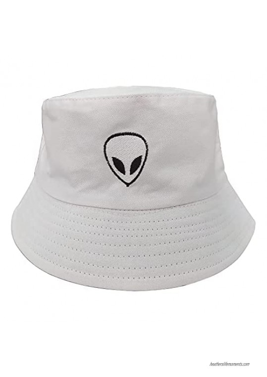 ROSTIVO Alien Bucket Hat for Women and Men (White)