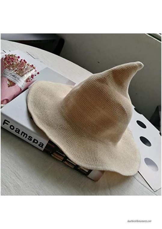 SILANER Cute Witch Hat Wool Hat Cap for Winter for Halloween Costume Play for Outdoor Activities