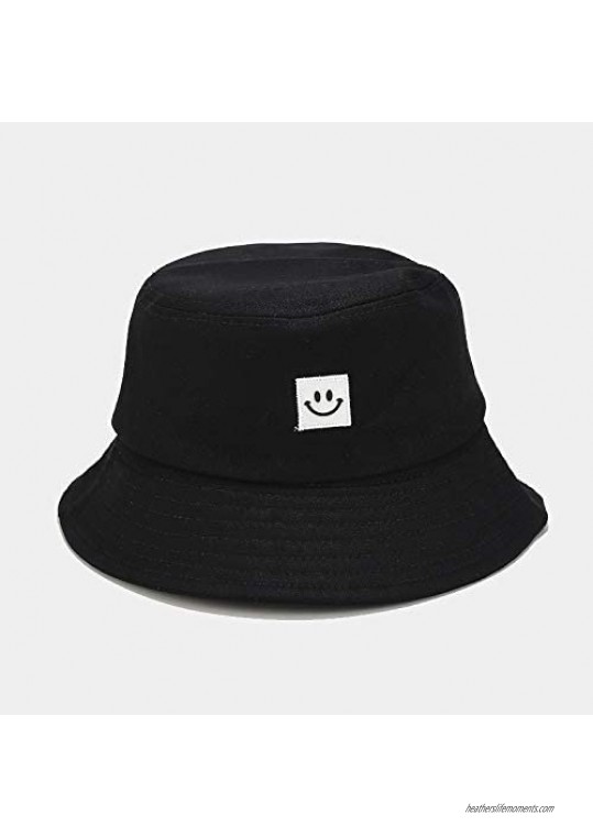 Smile-Face Bucket Hats Summer Beach Hat Sun Protection Outdoor Cap