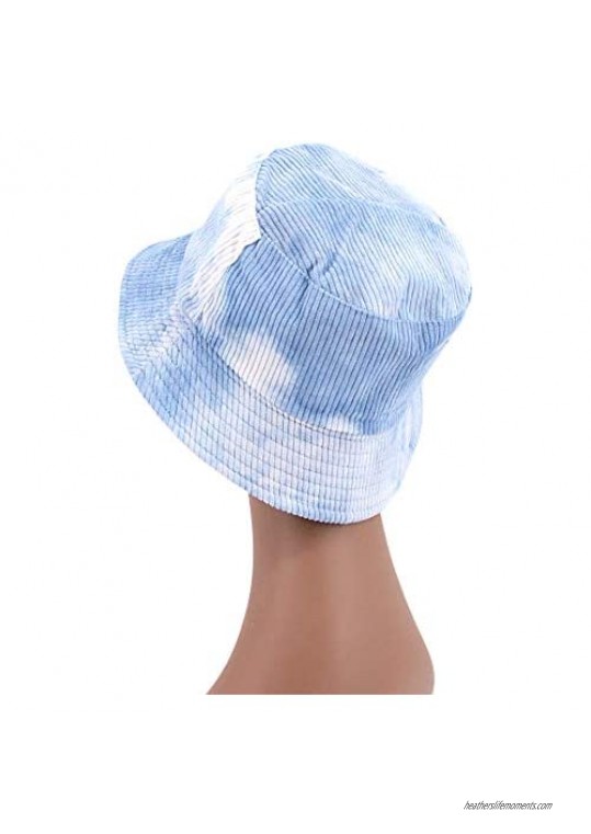 Surkat Unisex Corduroy Bucket Hat Reversible Fisherman Cap Packable Sun Hat for Women