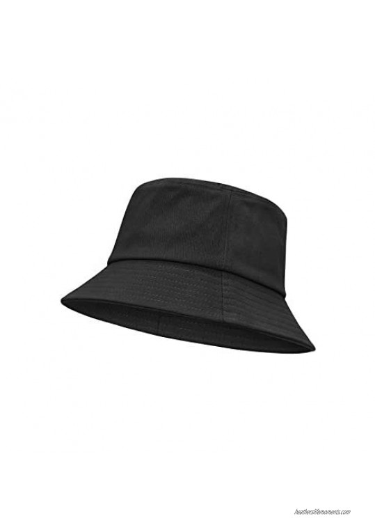 Women Cotton Bucket Hats Teens Travel Summer Womens Bucket Hats Outdoor Packable Beach Sun Hat for Unisex Adult