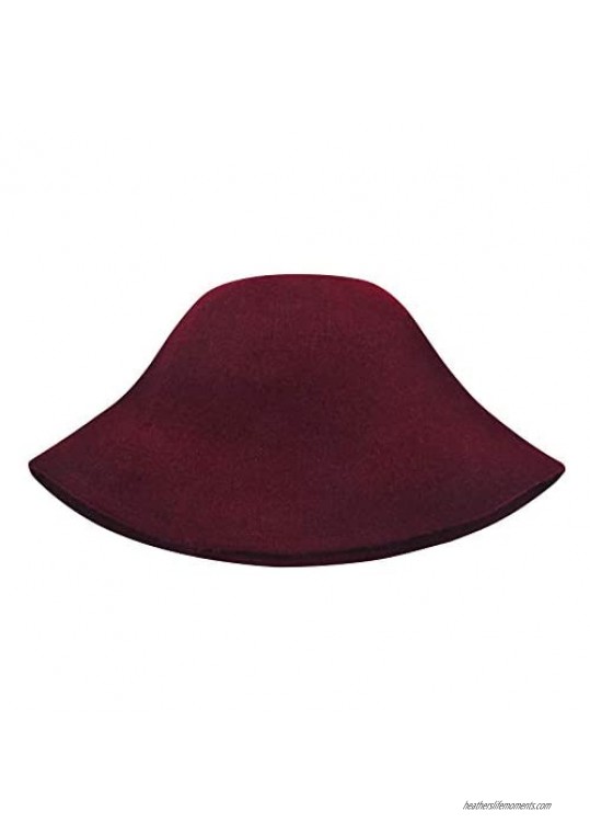 ZLYC Womens Warm Wool Cloche Hat Solid Winter Bucket Hats