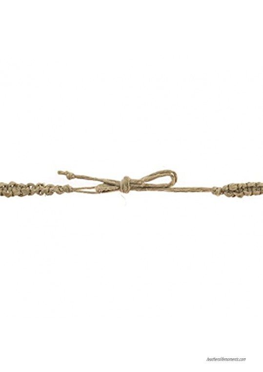 BlueRica Hemp Anklet Bracelet with Rasta Beads