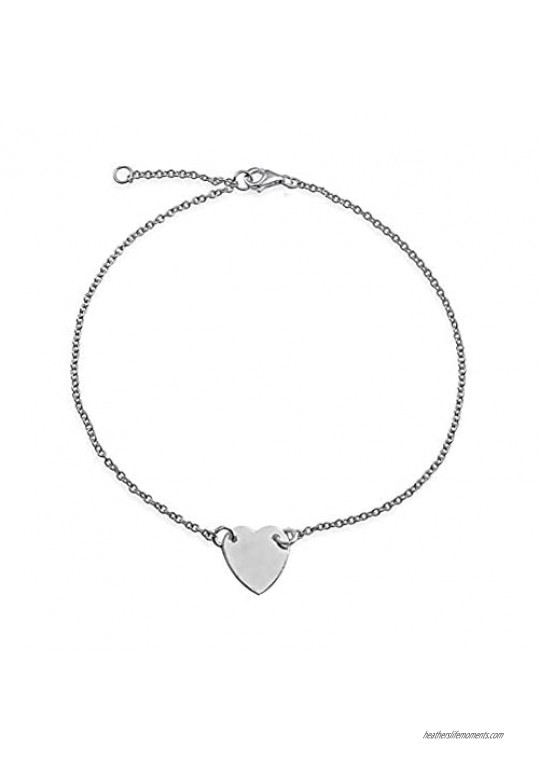 Hithop 1Piece Women Girl Fashion Heart Anklets Ankle Bracelet Chain Beach Foot Jewelry (Silver)