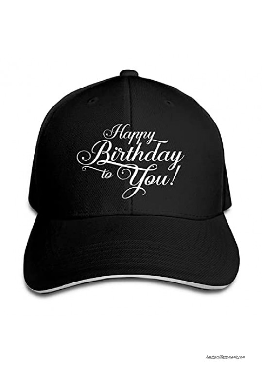 Birthday White Hat Funny Neutral Printing Truck Driver Cap Cowboy Hat Adjustable Skullcap Dad Hat for Men and Women