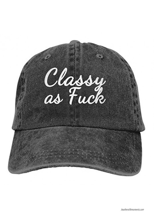 Classy As Fuck Trend Printing Cowboy Hat Fashion Baseball Cap for Men and Women Black