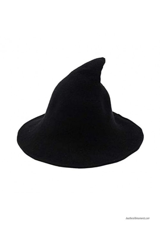 N /C Halloween Modern Witch Hat Made from Sheep Wool Party Witch Hat