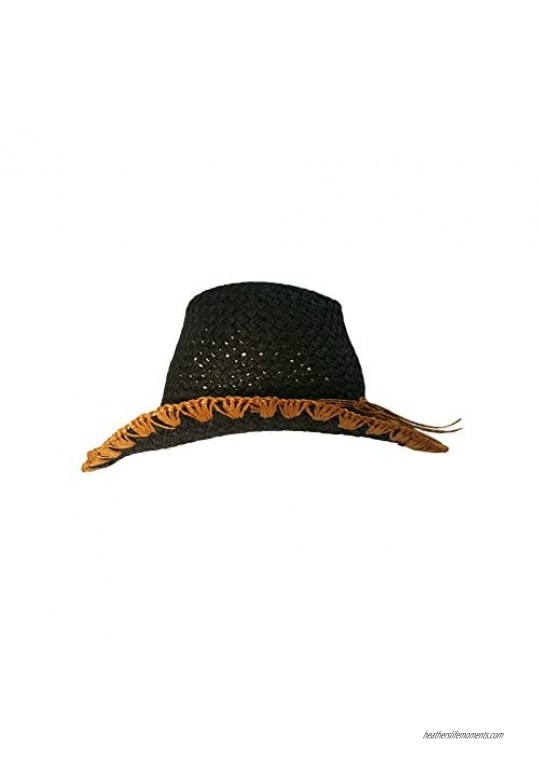 Paper Braid Cowboy Hat with Whipstitch Edging