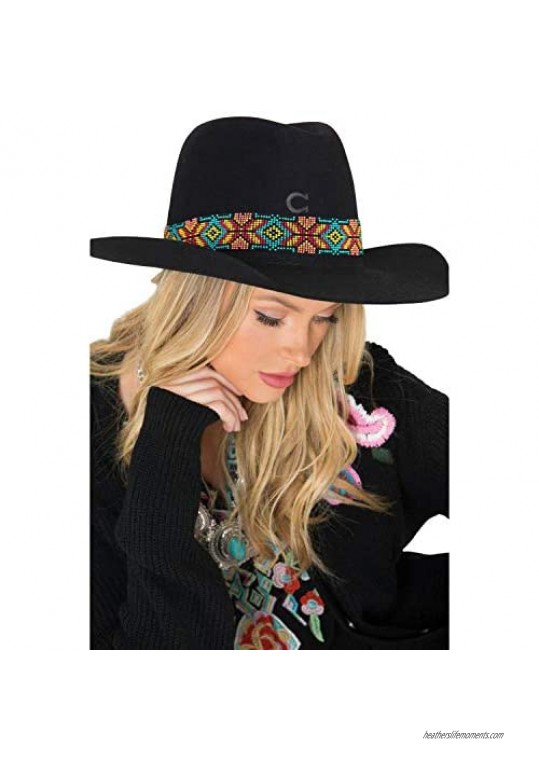 RESISTOL Women's Gold Digger Concho Western Hat Black Medium