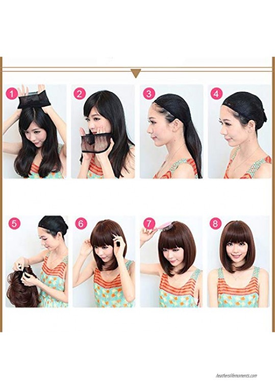 Short Black Bob Wigs with Bangs for Women Heat Resistant Wig for Women Cosplay Wig Natural Looking As Real Hair (black)