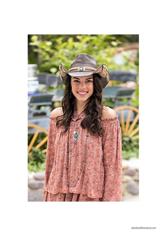 Stampede Hats Women's Superstar Western Hat with Concho and Studs
