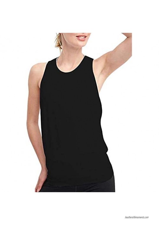 TOPBIGGER Womens Workout Clothes Womens Yoga Tops Cute Tie Back Exercise Gym Shirts Running Tank Tops for Women