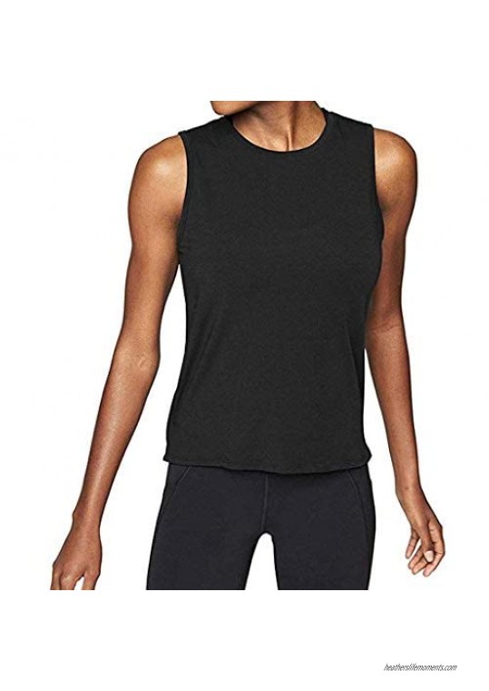 TOPBIGGER Workout Clothes for Women Cute Tie Back Yoga Tops Muscle Shirts Womens Racerback Tank Top