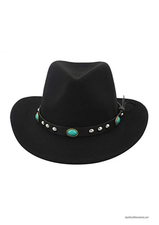 Winter Men and Women's Cowboy Hat Classic Outdoor Hat Western Tassel Felt Cowgirl Caps Hats