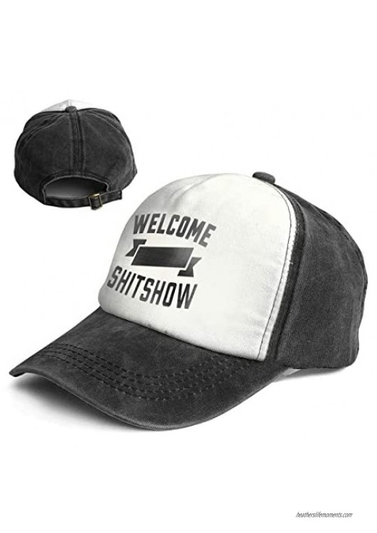 XZFQW Welcome to The Shitshow-M Trend Printing Cowboy Hat Fashion Baseball Cap for Men and Women