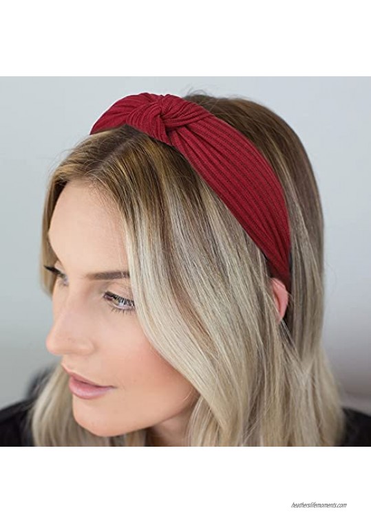 DRESHOW 8 Knotted Headbands For Women Girls Soft Knitted Headbands Hair Bands Accessories