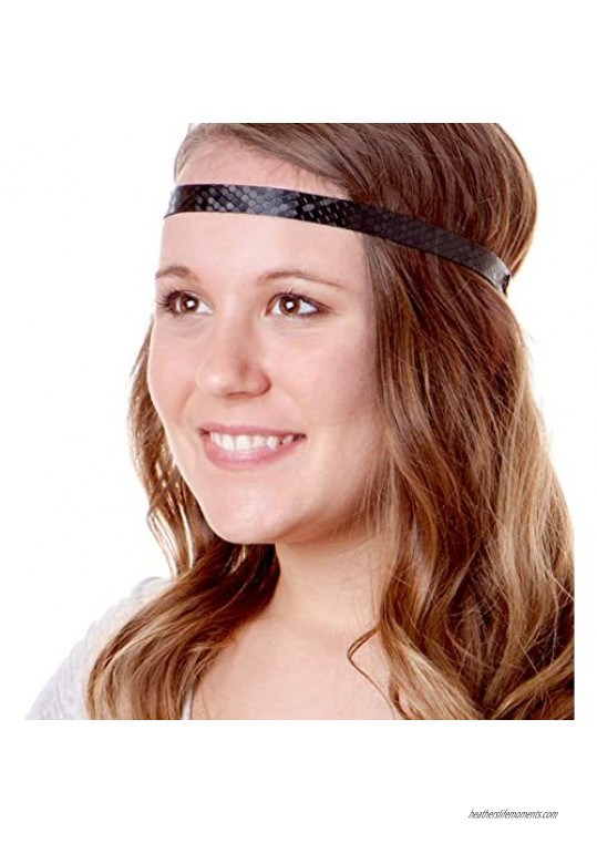Hipsy Adjustable Non Slip Animal Print Hair Band Headbands for Women & Girls Pack