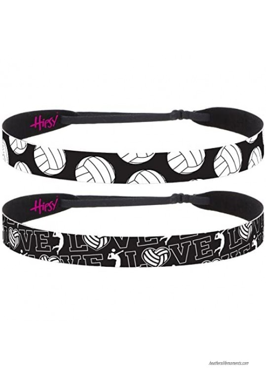 Hipsy Cute Adjustable No Slip I Love Volleyball Headbands for Girls & Women