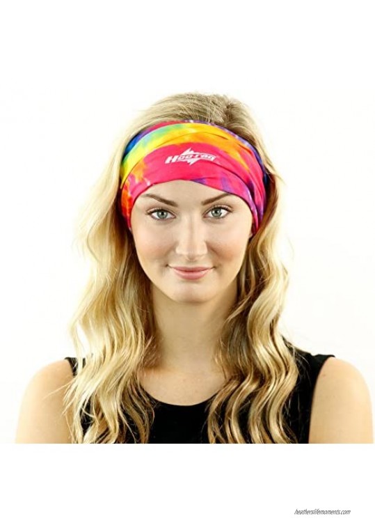 Hoo-Rag - High Performance 100% Moisture Wicking Polyester Microfiber Multi-Functional Face Mask & Neck Cover - UPF 30 - One Size Fits Most - Tie Dye